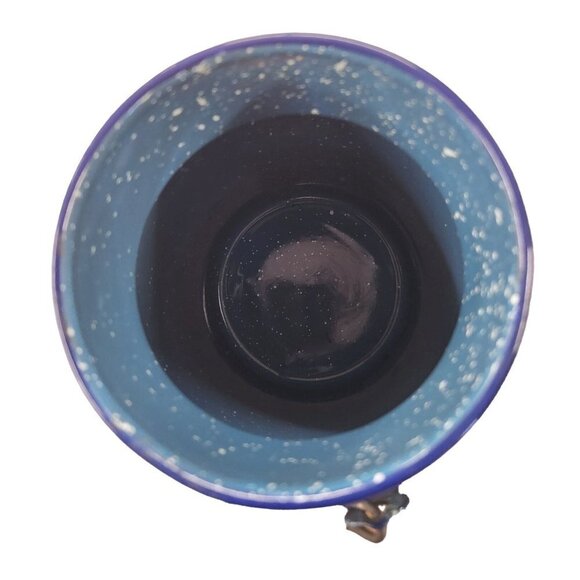 Vintage Blue Enamelware Graniteware Cream Milk Can, Perfect Canister Size - Picture 6 of 12